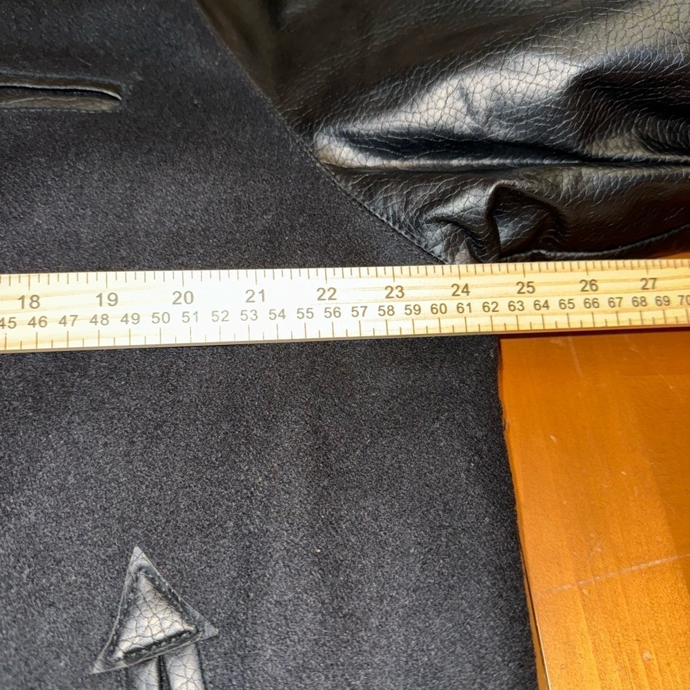 Rare Varsity Wool Blend Mens Jacket XL Black 90’s University Dark Scholar Warm - Picture 11 of 13